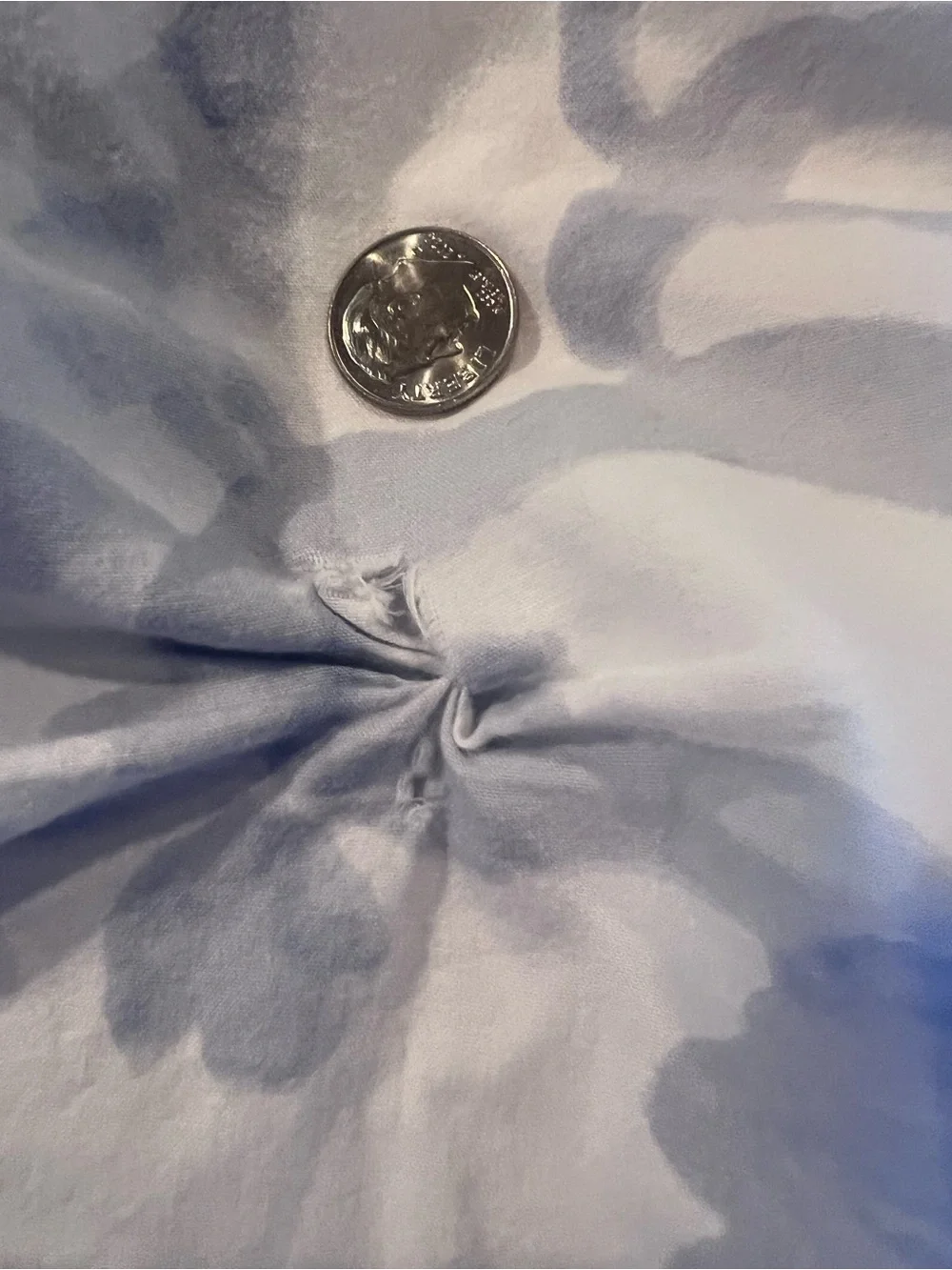 Loveshack Fancy Blue Damask Twin Smocked Quilt and Sham by Pottery Barn